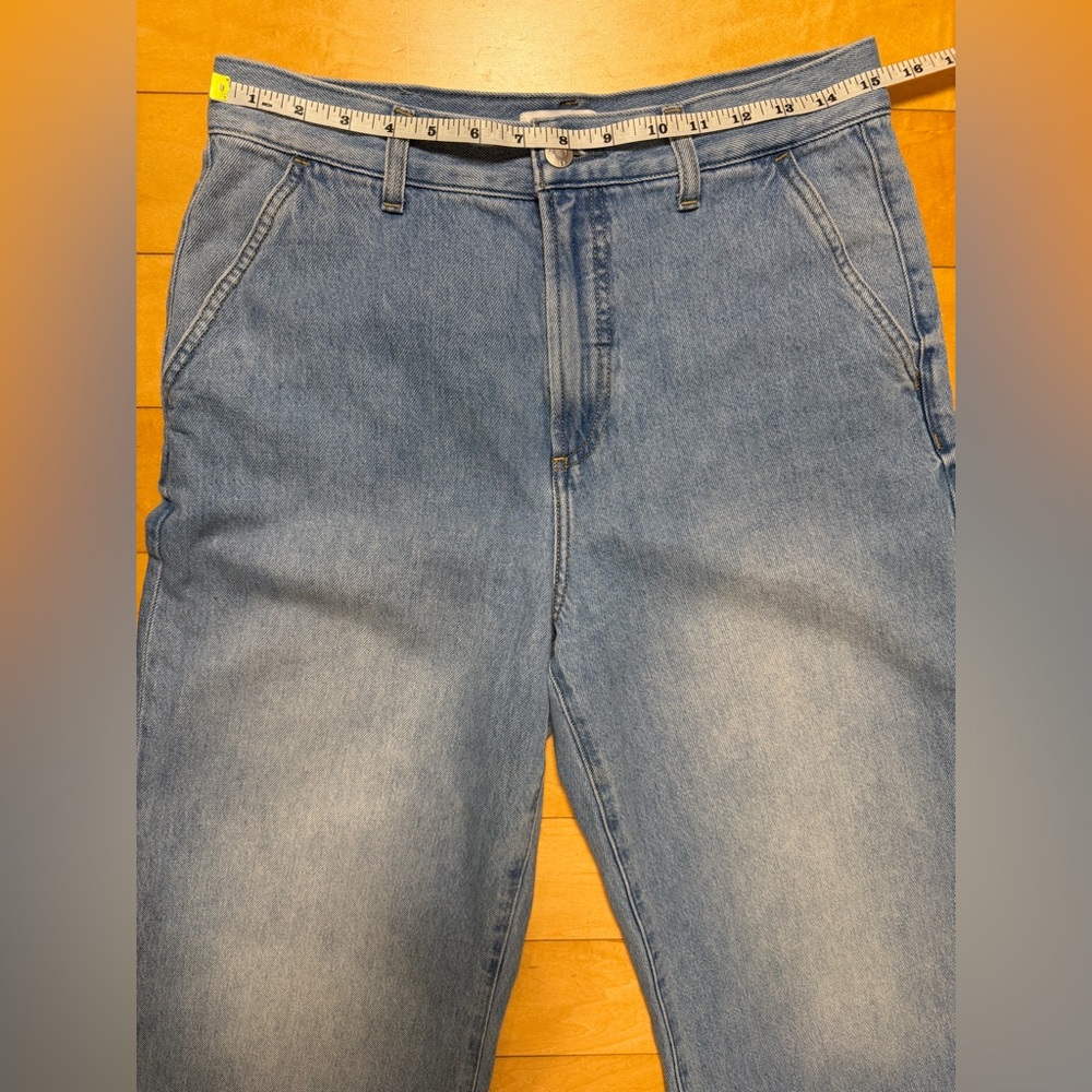 Pistola “Dalia” High Rise Wide Leg Light Blue Denim Jeans - Fly Front - Sz 28 - Picture 10 of 16